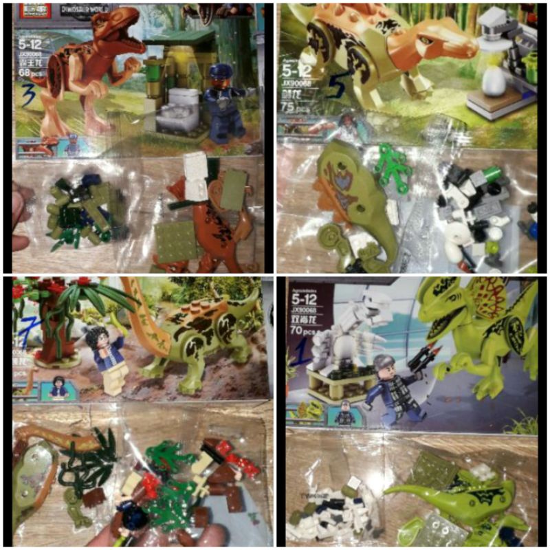 Lắp ráp 1 hộp Lego_Khu Vườn khủng long 90068 có nhiều chi tiết bằng nhựa ABS