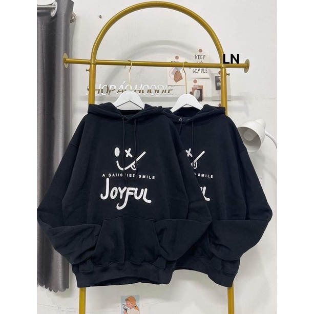 Áo hoodie joyfu nỉ cotton LN12
