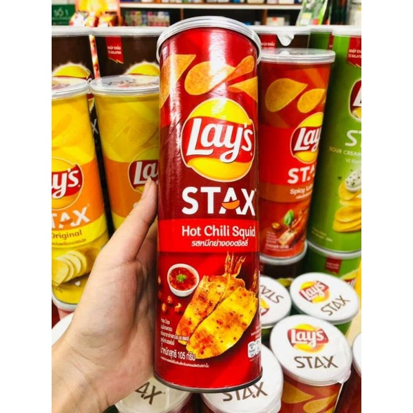 0Khoai tây ống Lays stax 105g