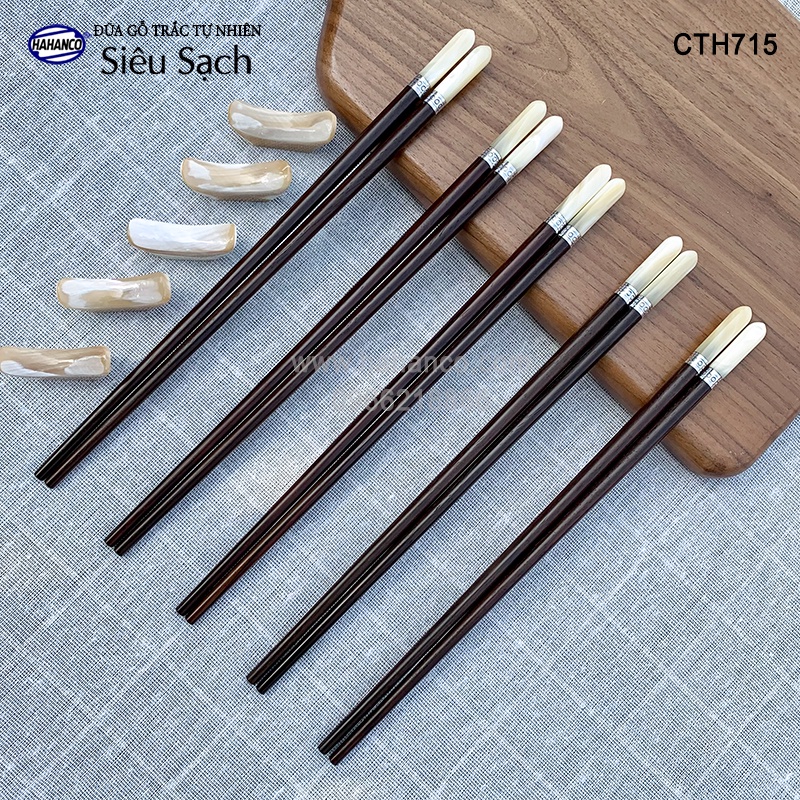 10 đôi Đũa gỗ Trắc Việt Nam đầu ốc viền Bạc - siêu VIP (đủ mẫu) Dành cho giới thượng lưu