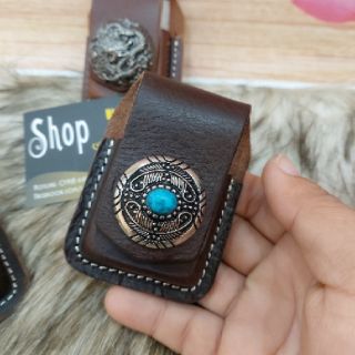 Bao da đừng bật lửa Zippo hàng cao cấp da thật 100%