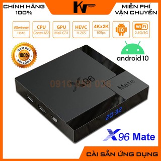 Mua Android TV Box X96 Mate  Android 10.0  Ram 4GB  Rom 32GB  Wifi 2.4Ghz/5.0Ghz  Bluetooth 5.0