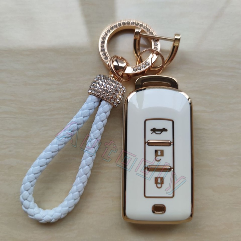 Vỏ Bảo Vệ Chìa Khóa Điều Khiển Từ Xa Bằng TPU Mềm Kèm Móc Khóa Dành Cho Mitsubishi Xpander Outlander ASX Pajero Eclipse Cross Montero Xpander