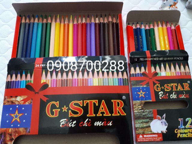 Bút chì màu Gstar hộp 24 chì và 12 chì