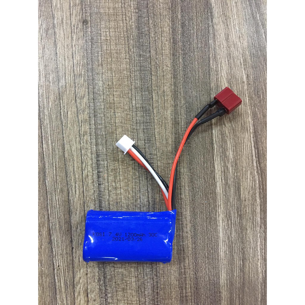 Pin Lion Kosi 2S 7.4V 2500mah jack T giắc SM dùng cho xe điều khiển, tàu thuyền, cano, pin 7,4v 1200mah Jack SM giắc T