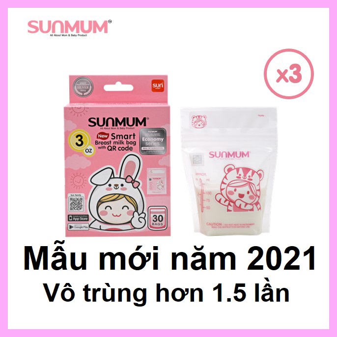 Hộp 30 túi trữ sữa Sunmum 100ml