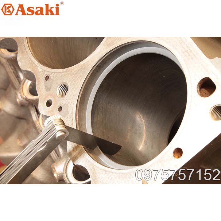 Thước căn lá - Thước đo khe hở 14 lá 0.05-1.00mm Asaki AK-138 150mm