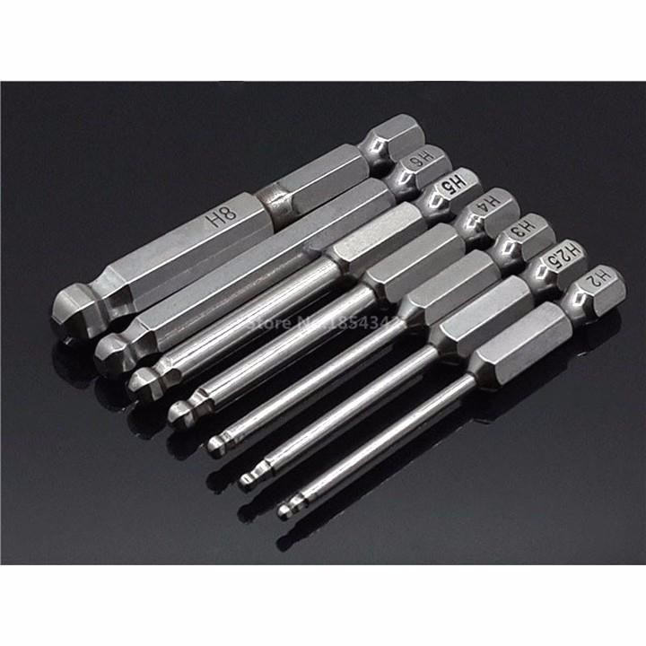 Bộ 7 mũi lục giác ĐẦU BI cho khoan hãng BROPPE
