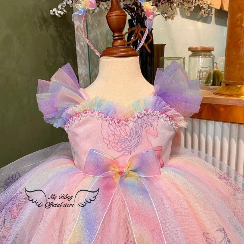 Đầm Công Chúa Bé Gái Đầm Tầng Công Chúa Váy Phồng Chân Váy Xòe Cho Bé Gái 1 Tuổi Mẹ BốngPrincess dress