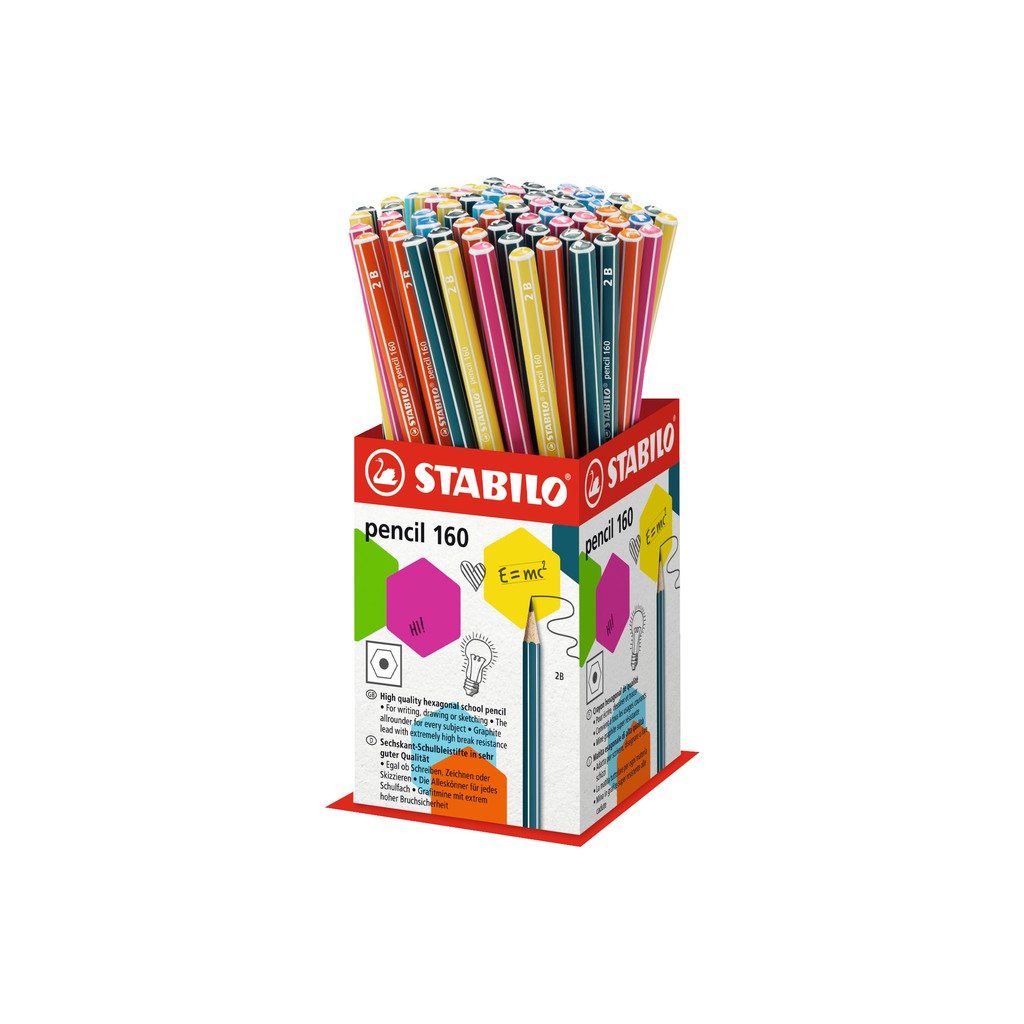 Bộ 5 cây bút chì gỗ STABILO Pencil 160 HB (PC2160-C5)