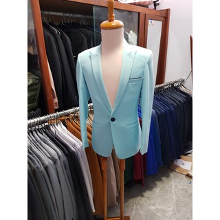 [Xanh Lơ] Áo Vest Nam Form Ôm Hàn Quốc