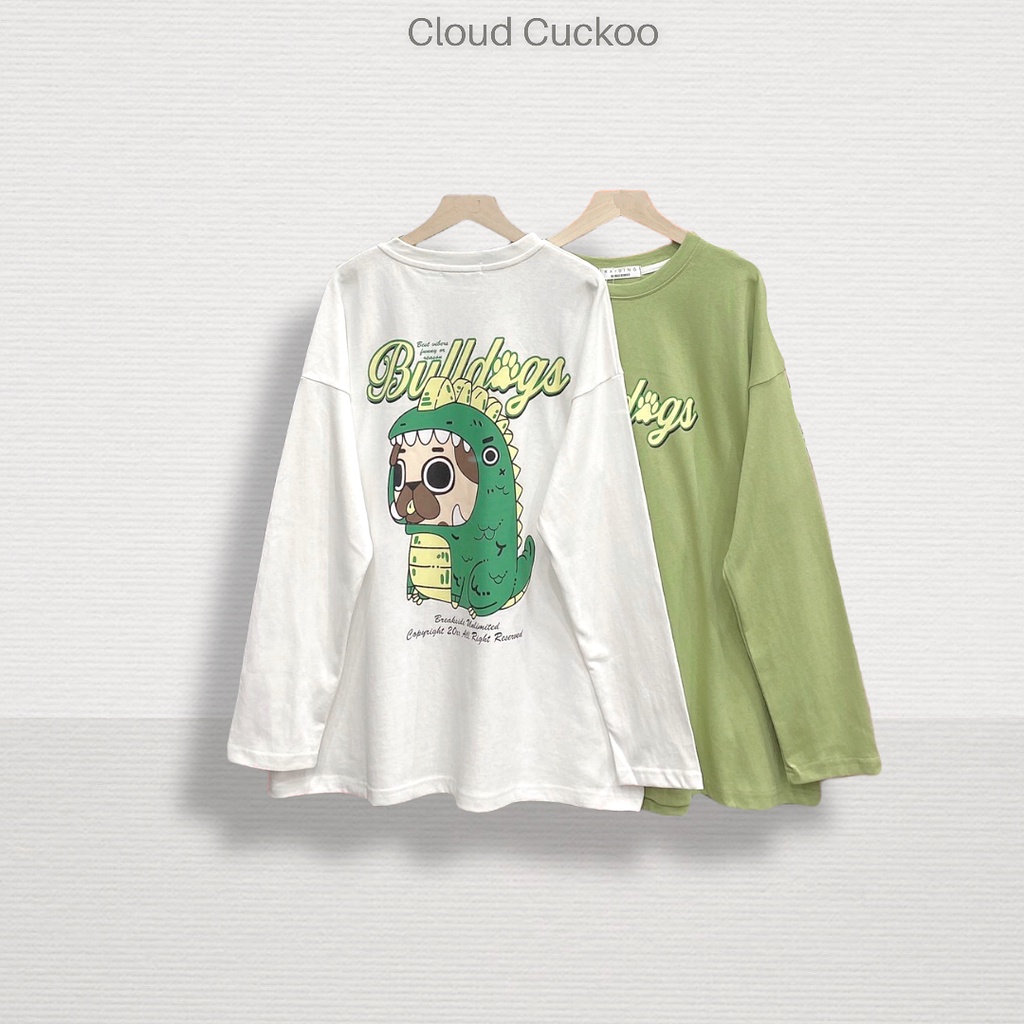 Áo Dài Tay Hình Khủng Long Dễ Thương Chất Cotton Thu Đông Siêu Đẹp - Mã Số: KD0153