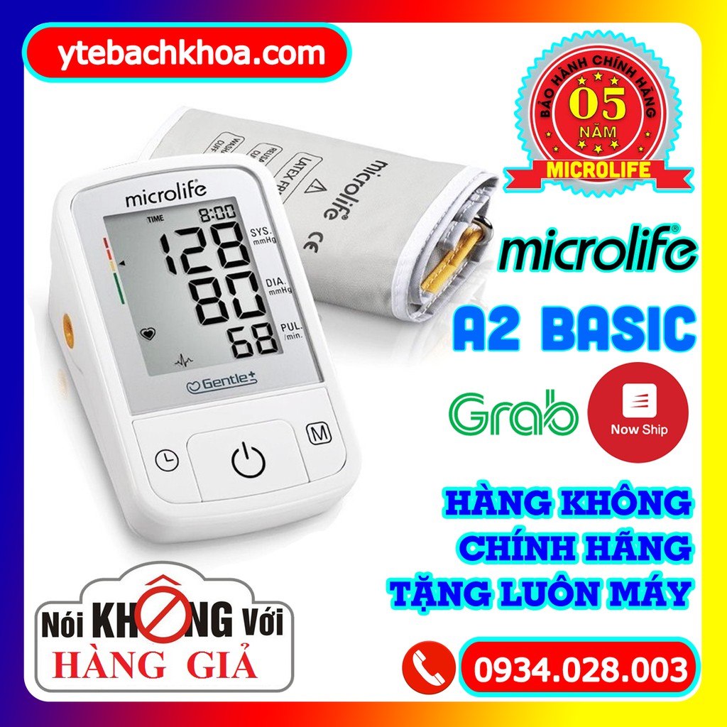 MÁY ĐO HUYẾT ÁP MICROLIFE BP A2 BASIC HÀNG CHÍNH HÃNG - BẢO HÀNH 05 NĂM