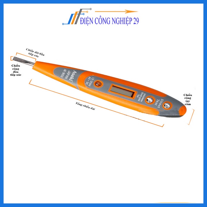 Bút thử điện Asaki AK-9059 hiển thị màn hình điện tử cao cấp