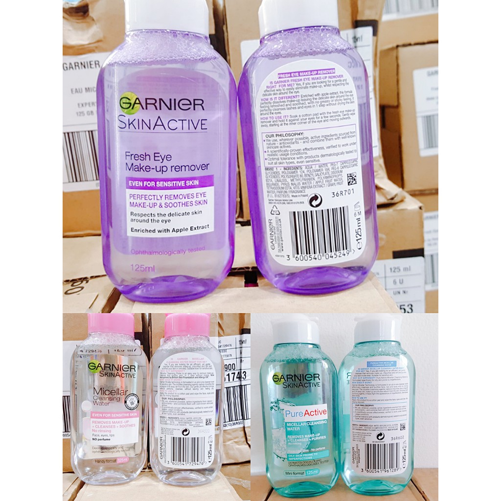 Nước Tẩy Trang GARNIER SKIN ACTIVE 125ml - Pháp