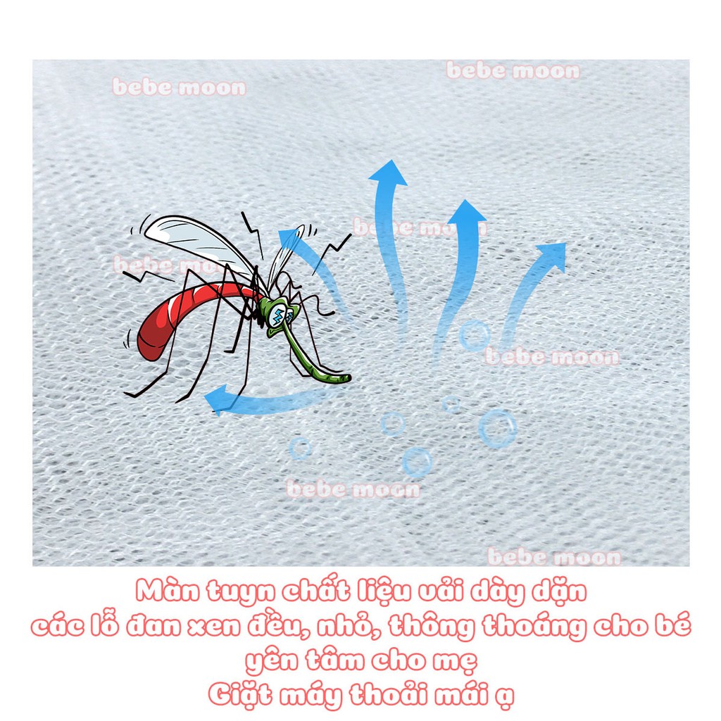 Combo 6 Đệm Bông Ép + Ga + Ga chống thấm + 4 Tấm Quây + Màn Và Khung Màn Cho Cũi