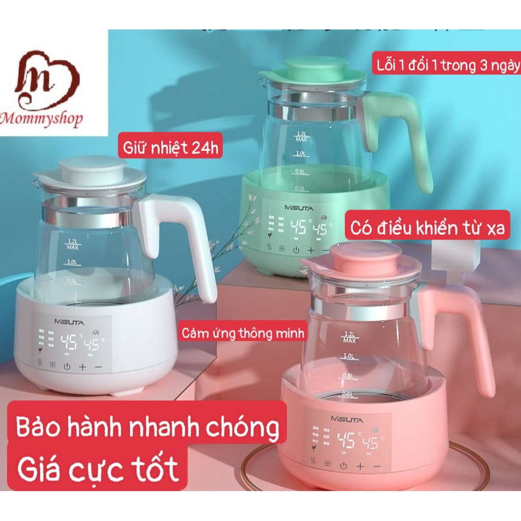 Bình đun nước pha sữa - Máy đun nước pha sữa Misuta 1,2L mẫu mới nhất