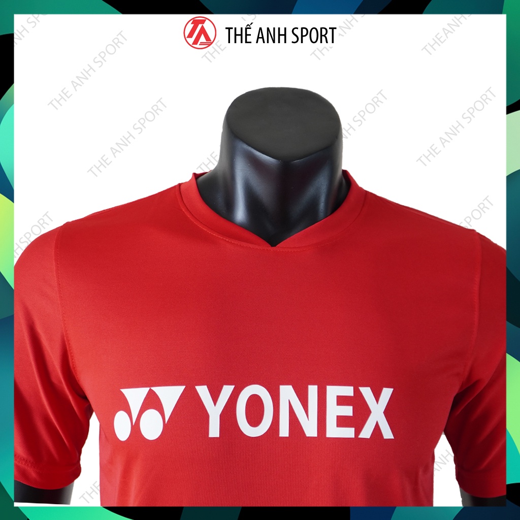 Áo cầu lông training cộc tay, áo yonex tập luyện và thi đấu cầu lông chất liệu mát mẻ