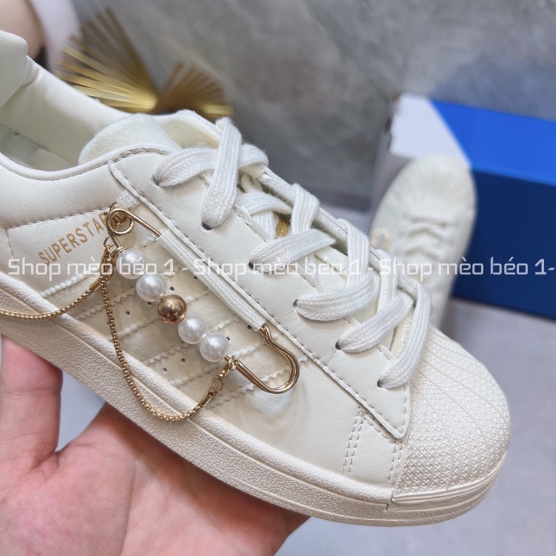 Giày thể thao super star das mũi sò đai xích ngọc fullbox