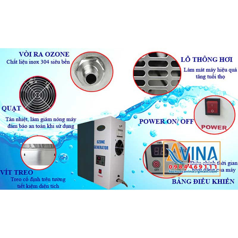 MÁY TẠO KHÍ OZONE DIỆT KHUẨN 2G/H - AVINA