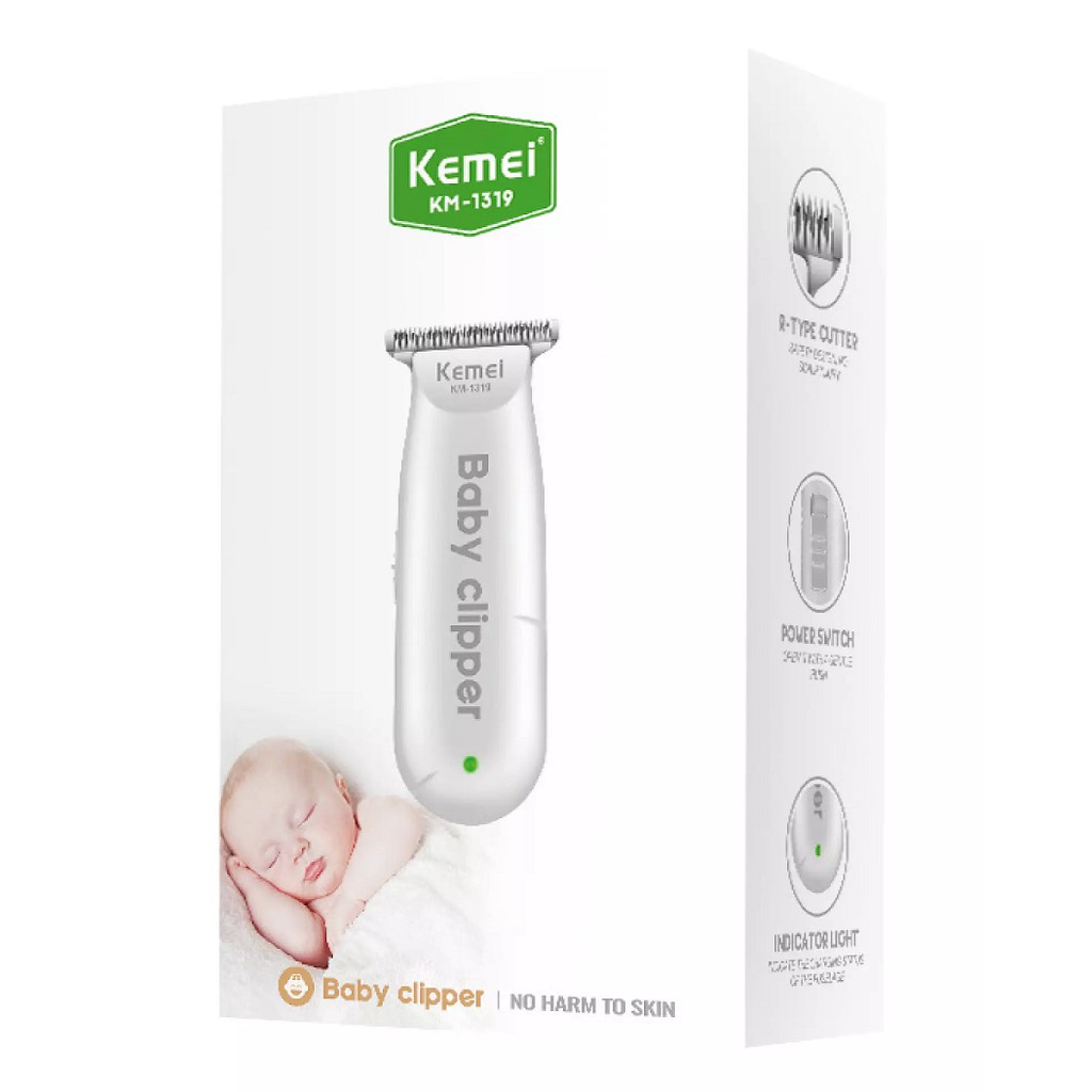 [Tặng 3 cữ cắt tóc] Tông đơ cắt tóc cho trẻ em mini Kemei KM-1319 An toàn, Vận hành êm, chuyên dùng cho trẻ sơ sinh