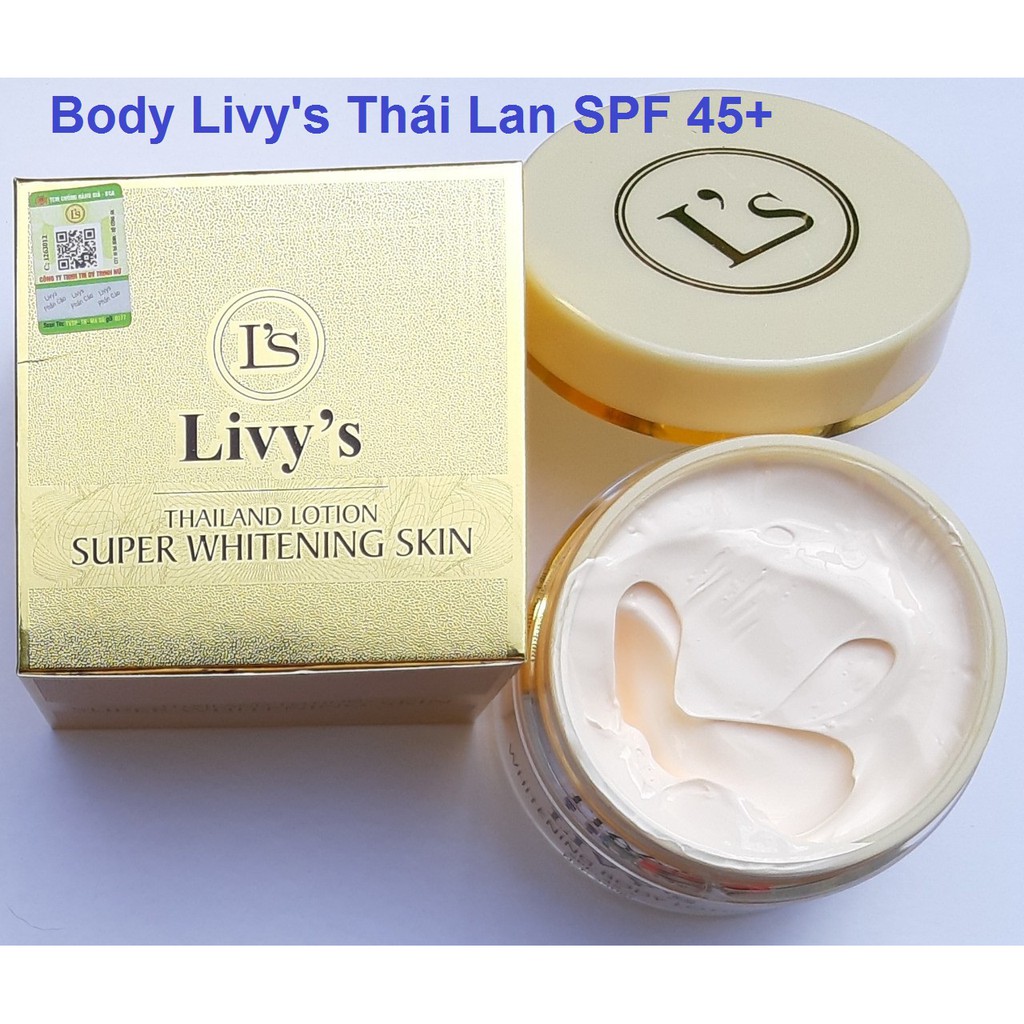 [250g] Kem Dưỡng Trắng da Toàn Thân Body Livy's Thái Lan SPF 45+