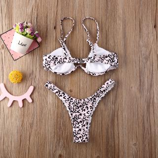 ✦Ld-summer Da Báo In Kẻ Sọc Gợi Cảm Nữ Chia Bikini Bộ Đồ Bơi Đi Biển