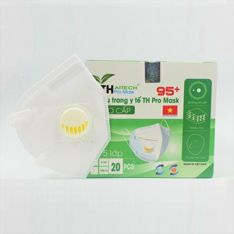 [Hộp] Khẩu Trang Y Tế N95 TH Pro Mask 5 Lớp Có Van - TH Pro Masks