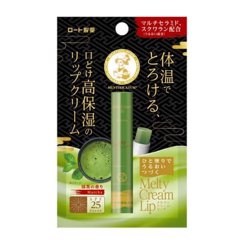 Son Dưỡng Rohto Mentholatum Melty Cream Lip – Trà Xanh (2.4g)