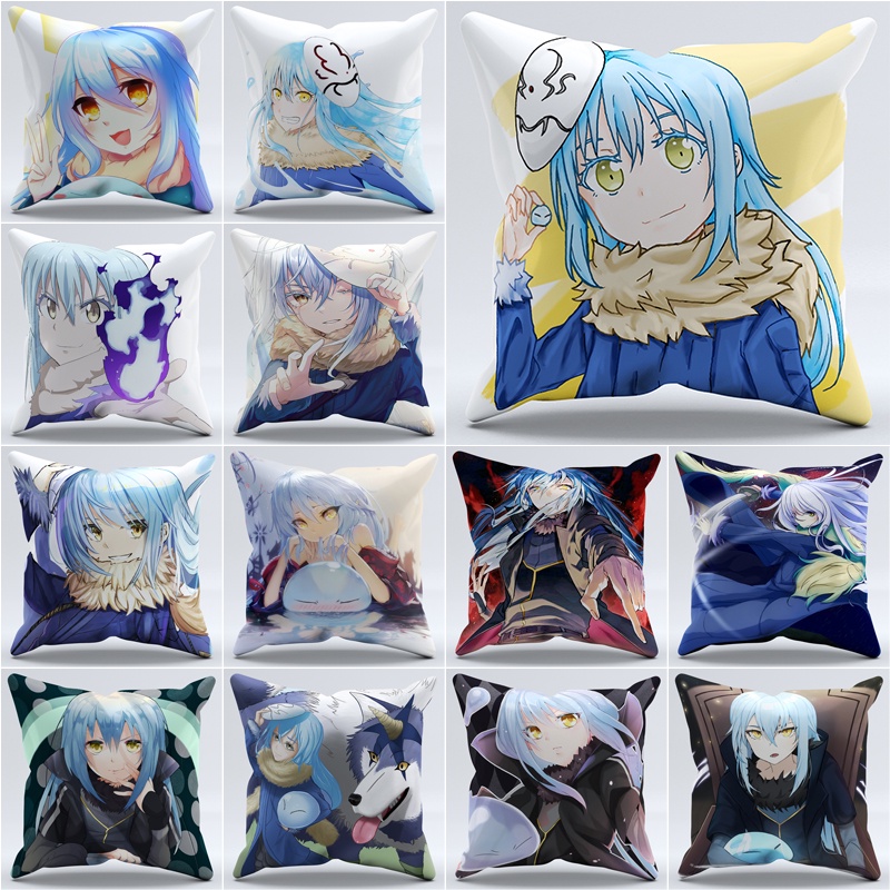 Vỏ Gối Polyester Một Mặt In Chữ Rimuru Tempest Shitara Suraimu Datta Ken