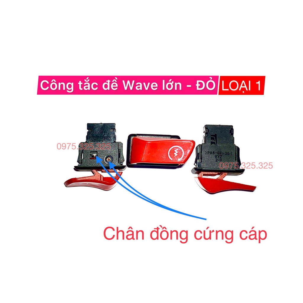Công tắc đề ĐỎ lớn - Loại 1 - màu đỏ - kích thước zin Honda