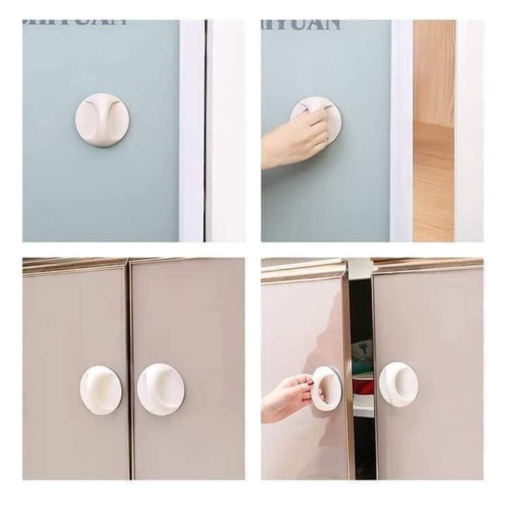 Móc dính CỬA TỦ tròn giúp mở ngăn kéo dễ dàng, tiện lợi ( 1 chiếc)