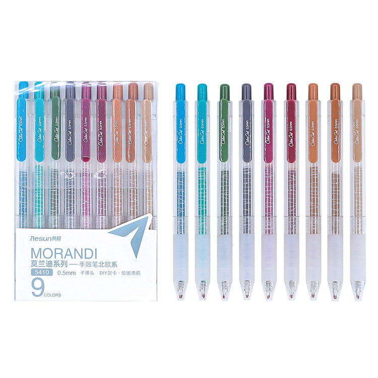 Set 9 Bút Mực Gel 9 Màu Sắc