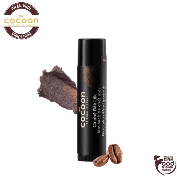 Tẩy Tế Bào Chết Môi Chiết Xuất Cà Phê Đắk Lắk Cocoon Dak Lak Coffee Lip Scrub 5g