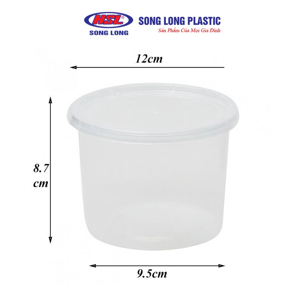 Bộ 10 hộp đựng thực phẩm Song Long Plastic nhựa trong suốt - L-650