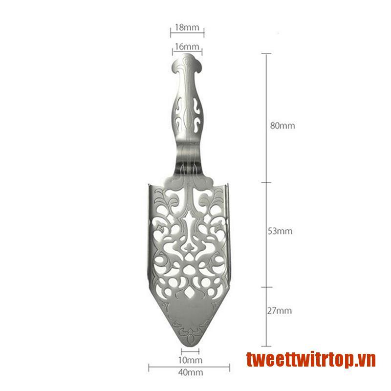 TRTOP Absinthe Spoon Cocktail Bar Stainless Steel Bitter Scoop Hollow Colander Fi