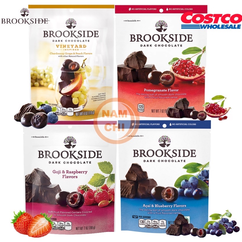 [GÓI 198G] Socola Brookside Gói Nhỏ 198g Có 2 Vị Việt Quất Lựu - Canada