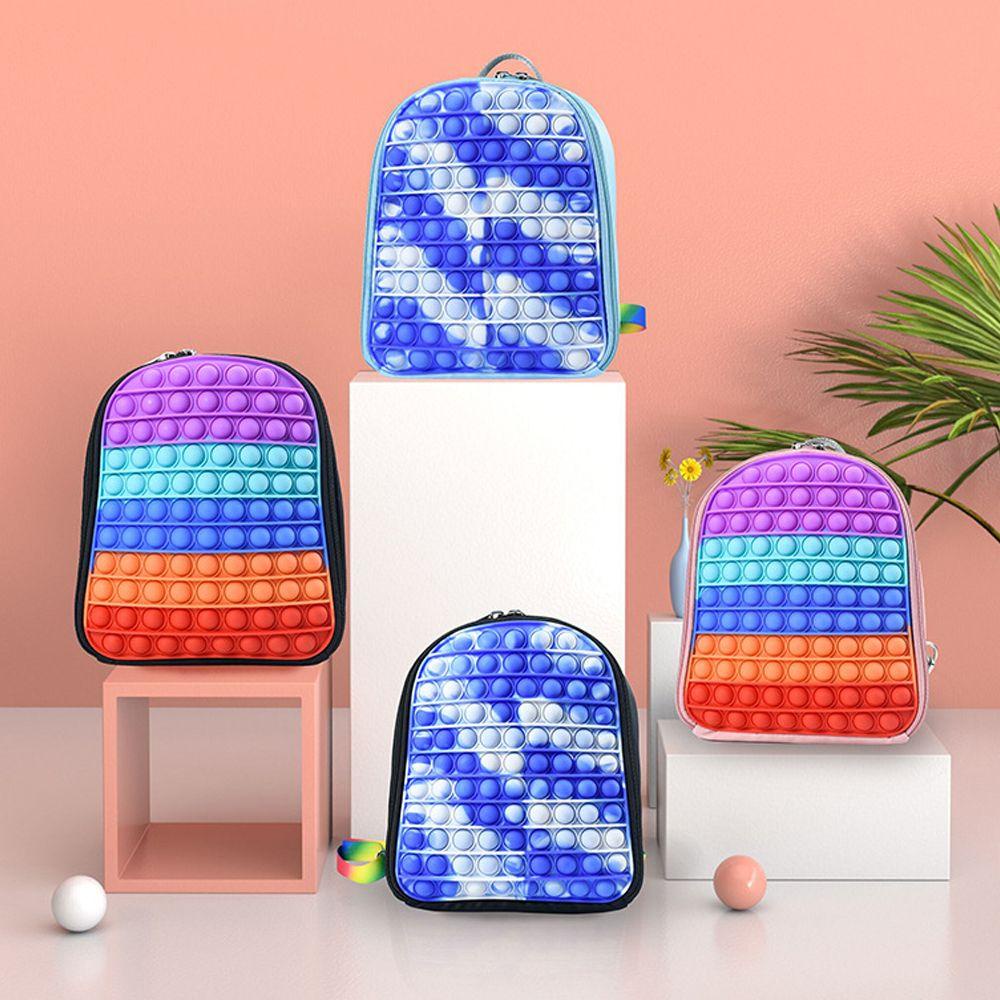 PINEVN Đồ Chơi Fidget Spinner Cầu Vồng Bằng Silicone Cho Trẻ Em