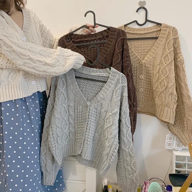 Áo cardigan len vặn thừng | BigBuy360 - bigbuy360.vn