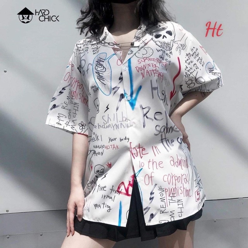 Áo sơ mi chữ mũi tên HT12