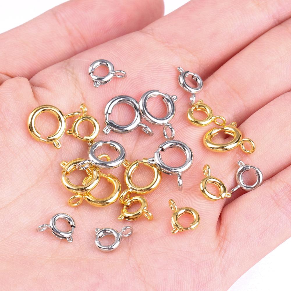 Phụ kiện móc khóa vòng lò xo dùng làm trang sức dây chuyền vòng cổ vòng tay