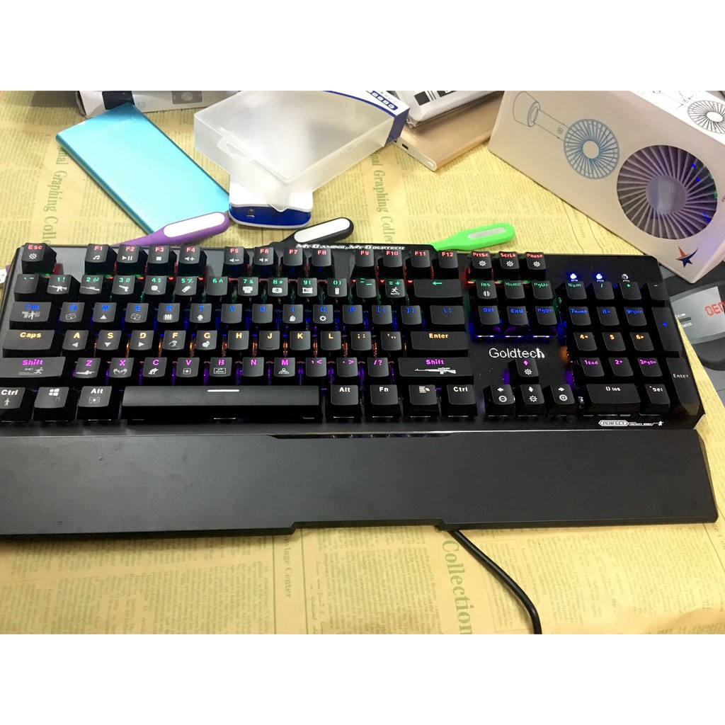 Bàn Phìm Cơ Chuyên Game Led 7 Màu Gold Tech LK-185 - PK Máy Tính | BigBuy360 - bigbuy360.vn