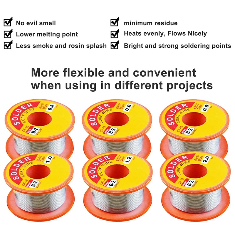 Cuộn Dây Hàn Thiếc 0.6 / 0.8 / 1MM 2.0% 50g Chuyên Dụng