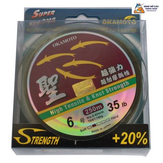 Cước Câu Cá Okamoto 250m (cước thánh/ 4 con cá)