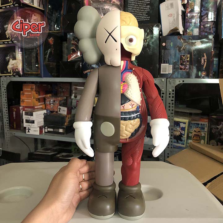 Mô hình Kaws OriginaFake giải phẫu Đứng - Nâu 37cm