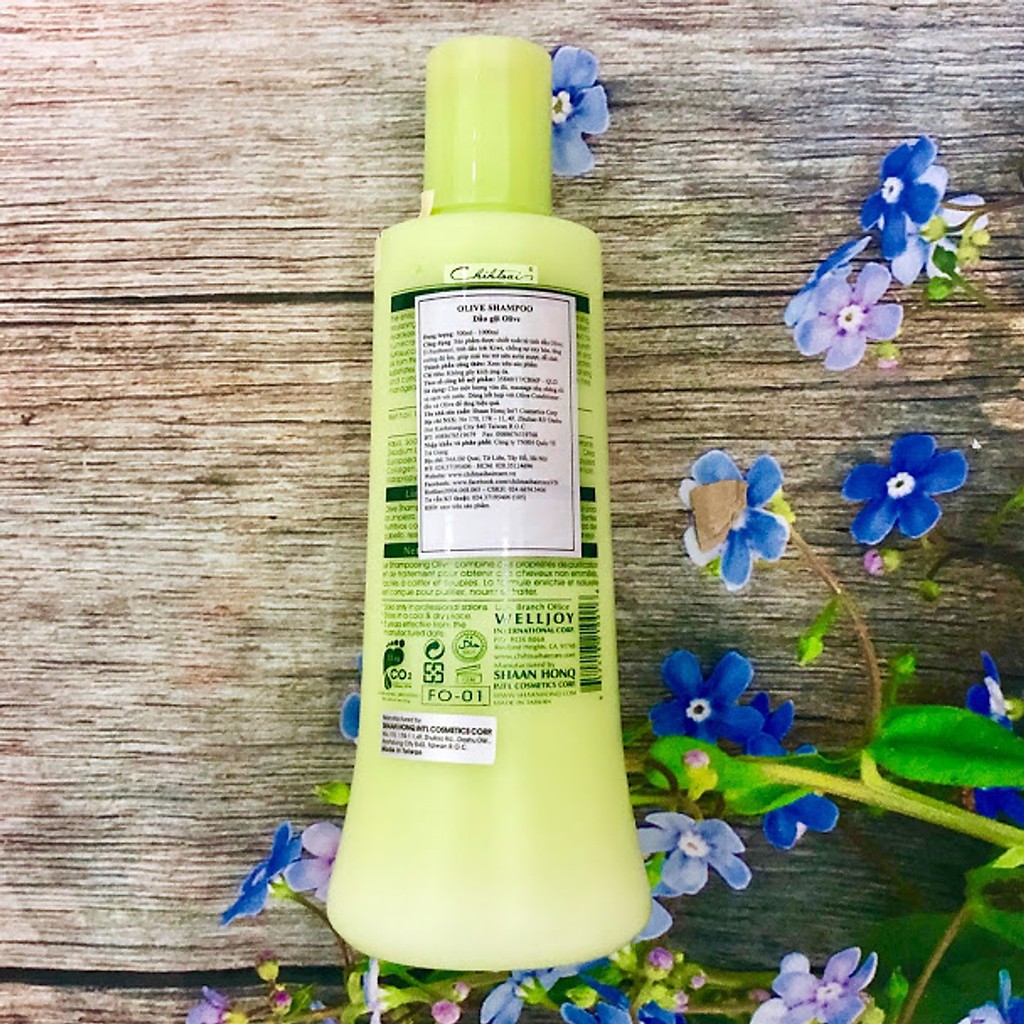 Dầu gội Chihtsai Volume Moisture Olive Shampoo siêu mượt tóc khô  500ml ( HÀng chính hãng)