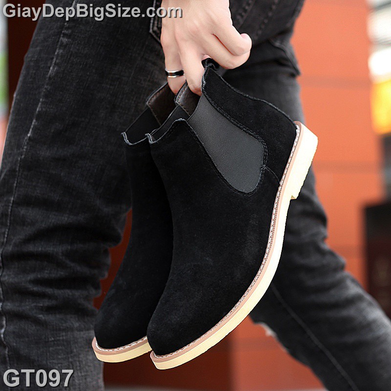 Giày Boot (bốt) Chelsea, giày cổ cao big size cỡ lớn EU:45-46 cho nam chân thon cân đối