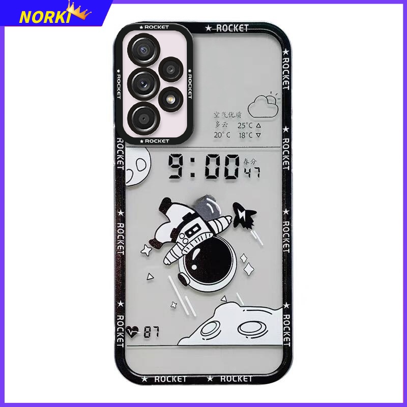 Ốp Điện Thoại Silicone Mềm In Hình Phi Hành Gia Hoạt Hình Cho Samsung Galaxy A12 A23 A22 A32 A33 A52 A52S A53 A72 A73Lens