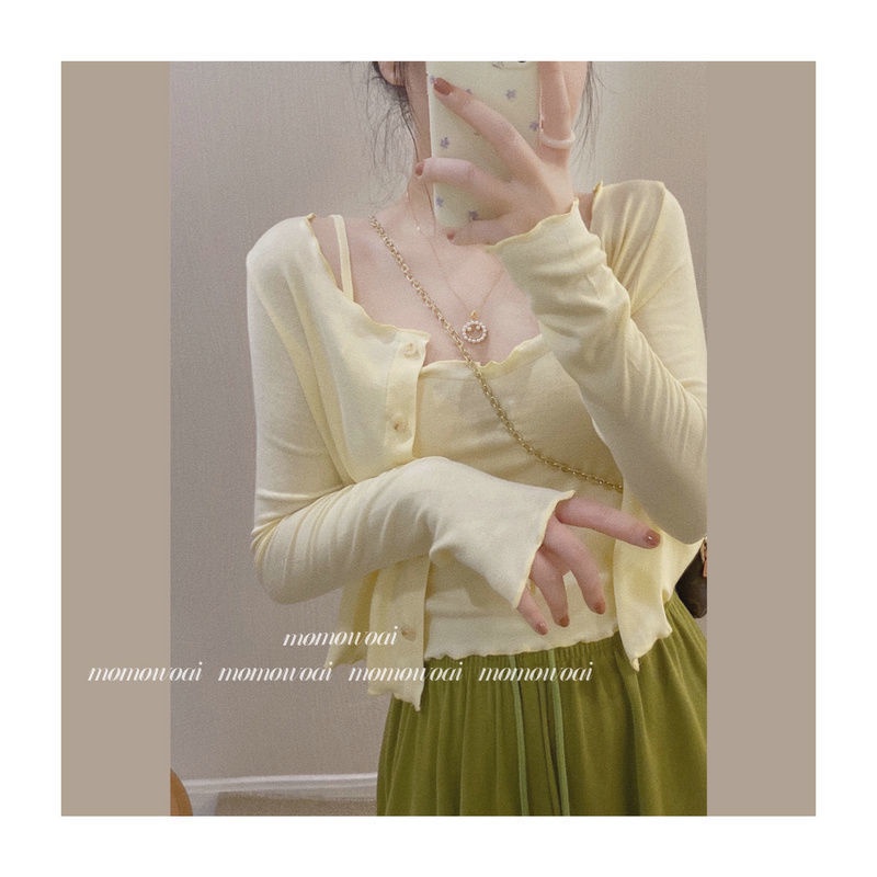 Áo Cardigan Mỏng Dài Tay Ôm Dáng Thời Trang Mùa Hè Dành Cho Nữ