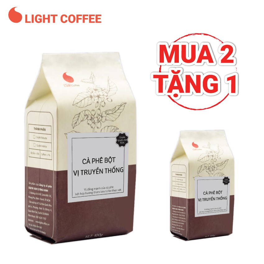 Cà phê vị bơ (truyền thống) Light Coffee - Gói 100gr